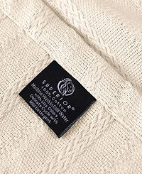 Superior Clara Cotton Textured Striped Lightweight Woven Throw, 50" x 60"