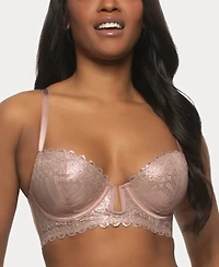 Paramour Women's Siren Lace Demi U-Wire Longline Bra