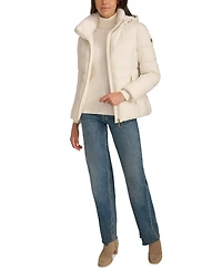 Calvin Klein Women's Faux-Fur-Lined Hooded Puffer Coat
