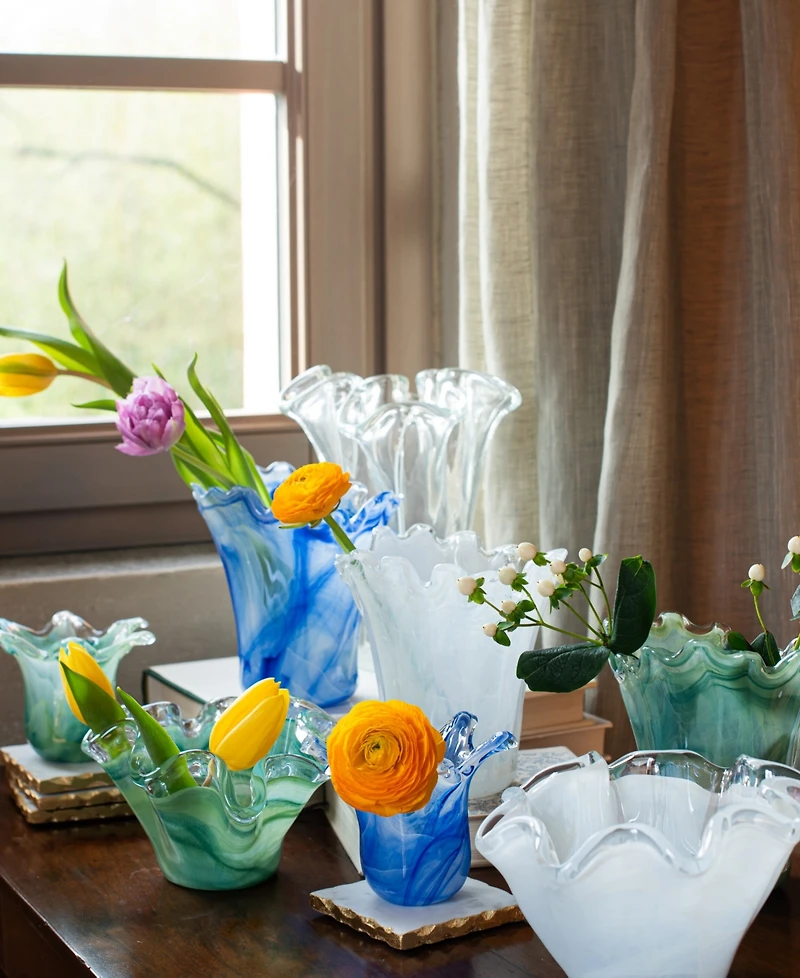 Vietri Onda Glass Short Vase