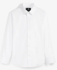 Big Boys Classic-Fit Solid Long-Sleeve Dress Shirt