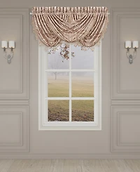 J Queen New York Rosewater Window Waterfall Valance, 33" x 43"