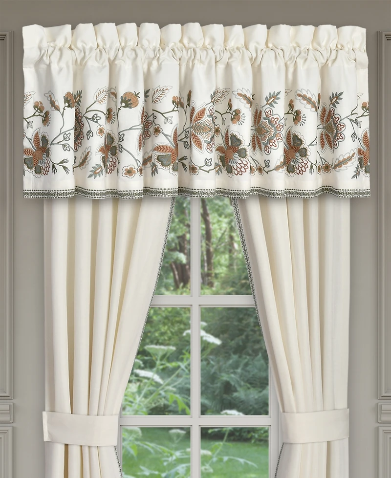 J Queen New York Athena Window Straight Valance, 21" x 88"