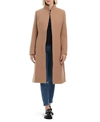 Vince Camuto Women's Single-Breasted Fitted Melton Wool Blend Coat
