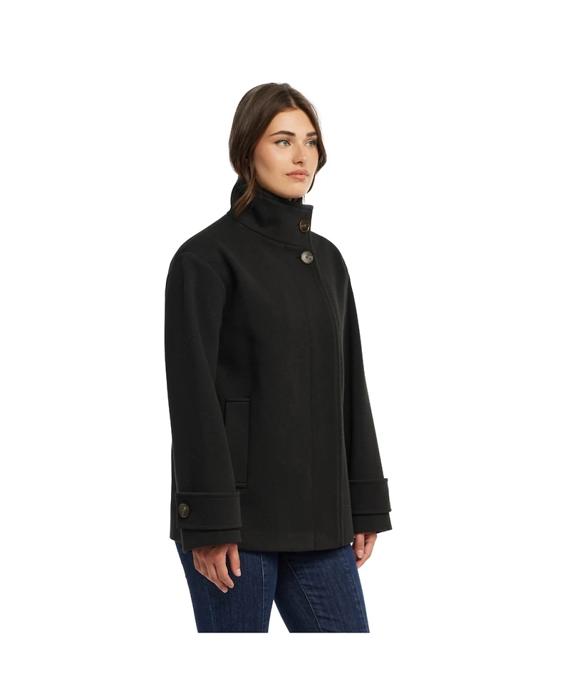 Ellen Tracy Women's Bold Twill Peacoat