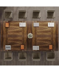Tribesigns Conference Table, 62.99" L x 31.49" W x 29.52" H Rectangle Meeting Room Table, Modern Rustic Seminar Boardroom Table Executive Desk for Off