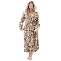Dreams & Co. Plus Plush Hooded Wrap Robe