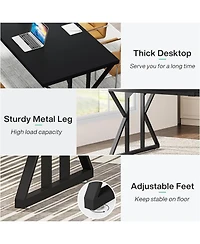 Tribesigns 78.7-Inch Executive Desk, Large Computer Office Desk Workstation, Modern Study Writing Table Business Furniture for Home