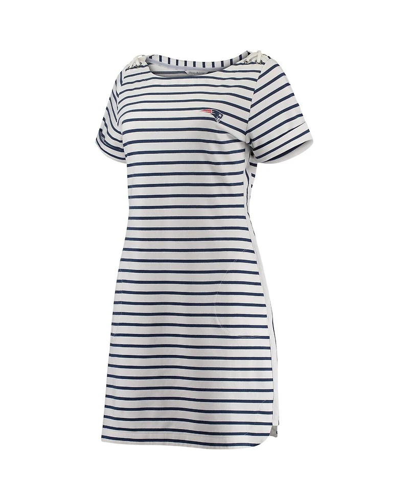 Tommy Bahama Women's White New England Patriots Tri-Blend Jovanna Striped Dress