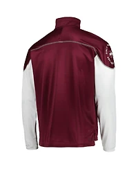Adidas Men's Maroon Mississippi State Bulldogs Aeroready Knit Quarter-Snap Jacket