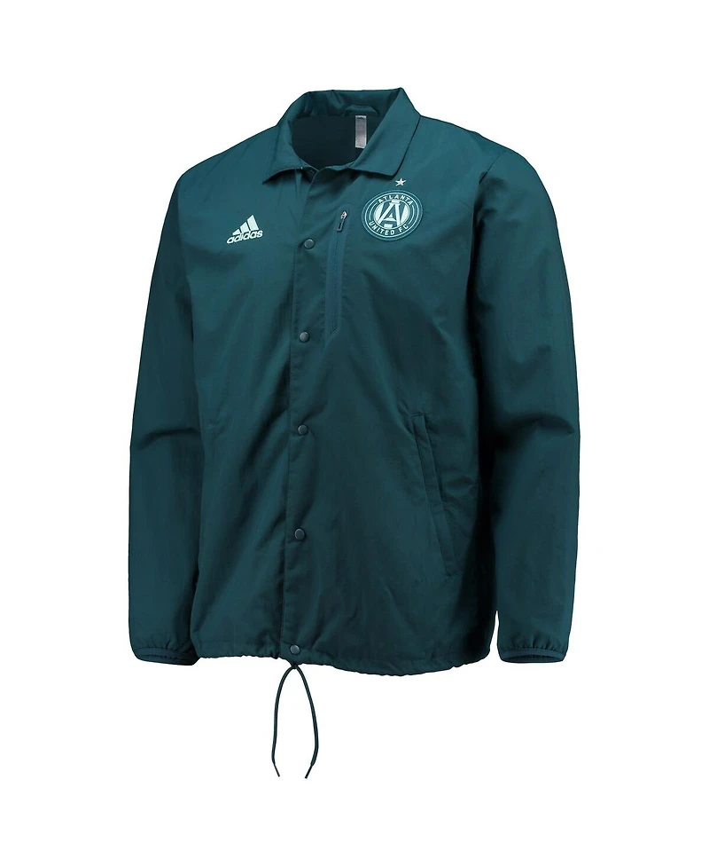 Adidas Men's Green Atlanta United Fc Anthem Full-Snap Jacket