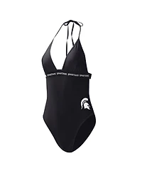 G-iii 4Her by Carl Banks Women's Black Michigan State Spartans Full Count One-Piece Swimsuit