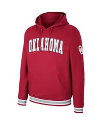 Colosseum Men's Crimson Oklahoma Sooners Varsity Arch Pullover Hoodie
