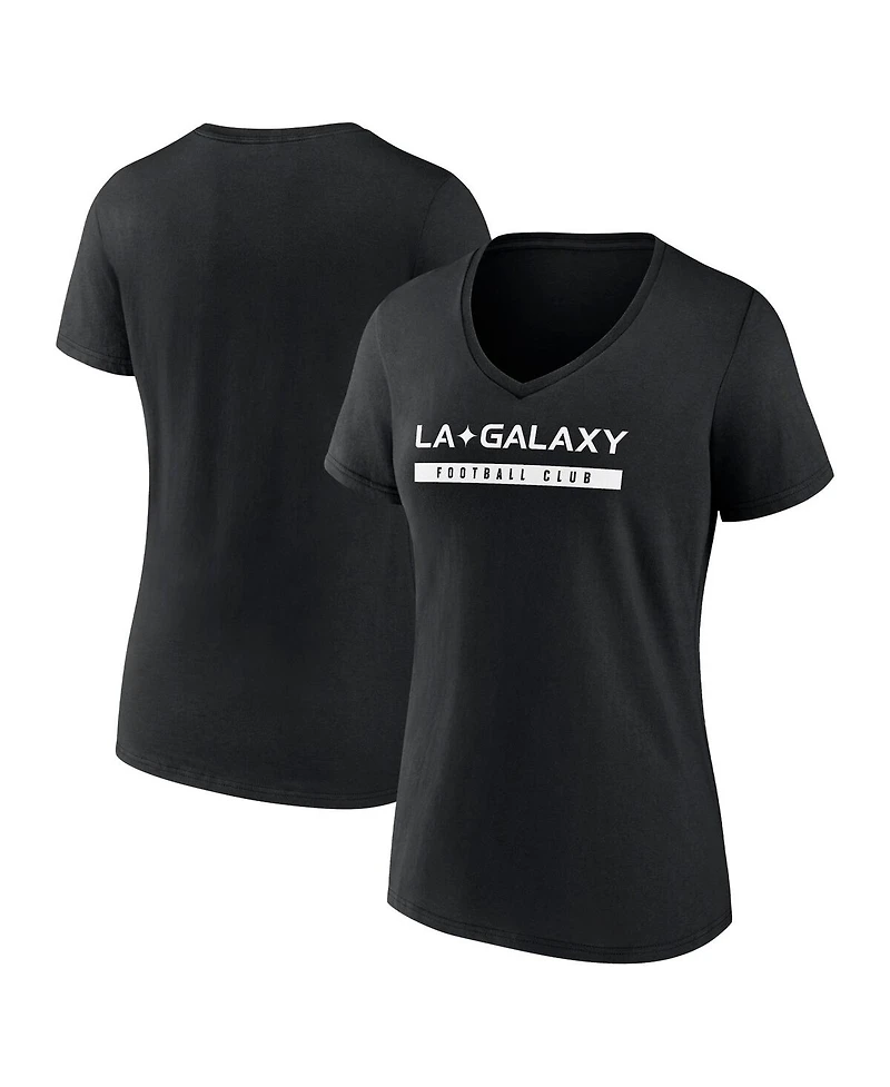 Fanatics Women's Black La Galaxy Fundamentals Stealth V-Neck T-Shirt