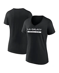 Fanatics Women's Black La Galaxy Fundamentals Stealth V-Neck T-Shirt