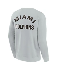 Fanatics Men's and Women's Miami Dolphins Super Soft Pullover Crew Sweatshirt