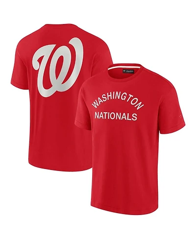 Fanatics Men's and Women's Red Washington Nationals Elements Super Soft Short Sleeve T-Shirt