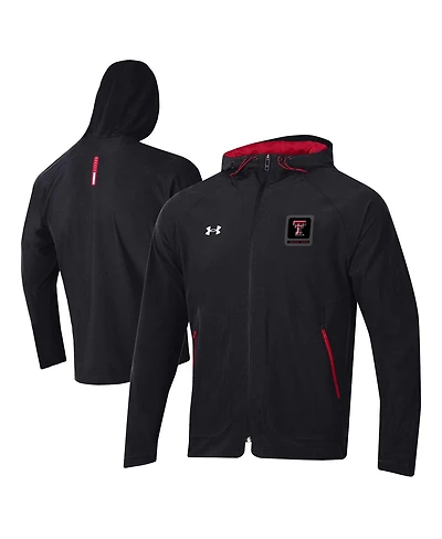 Under Armour Men's Black Texas Tech Red Raiders Unstoppable Raglan Full-Zip Jacket