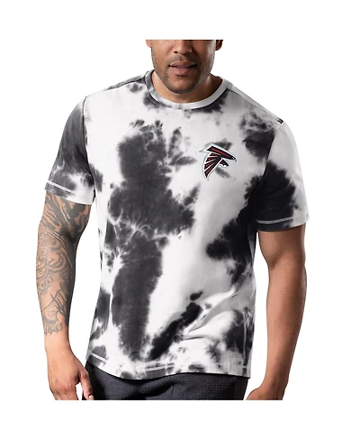 Msx by Michael Strahan Men's Black Atlanta Falcons Freestyle Tie-Dye T-Shirt