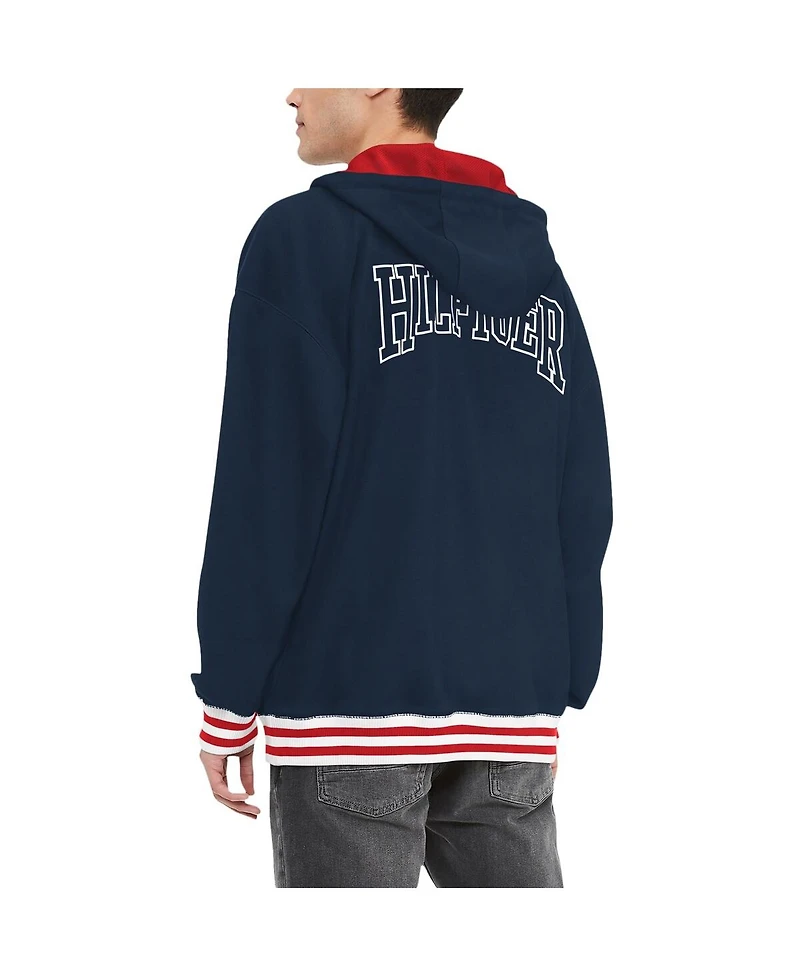 Tommy Hilfiger Men's Navy New England Patriots Aaron Quarter-Zip Hoodie