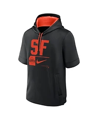 Nike Men's Black San Francisco Giants Tri Code Lockup Short Sleeve Pullover Hoodie