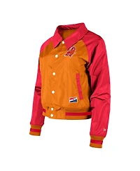 New Era Women's Orange Tampa Bay Buccaneers Coaches Raglan Full-Snap Jacket