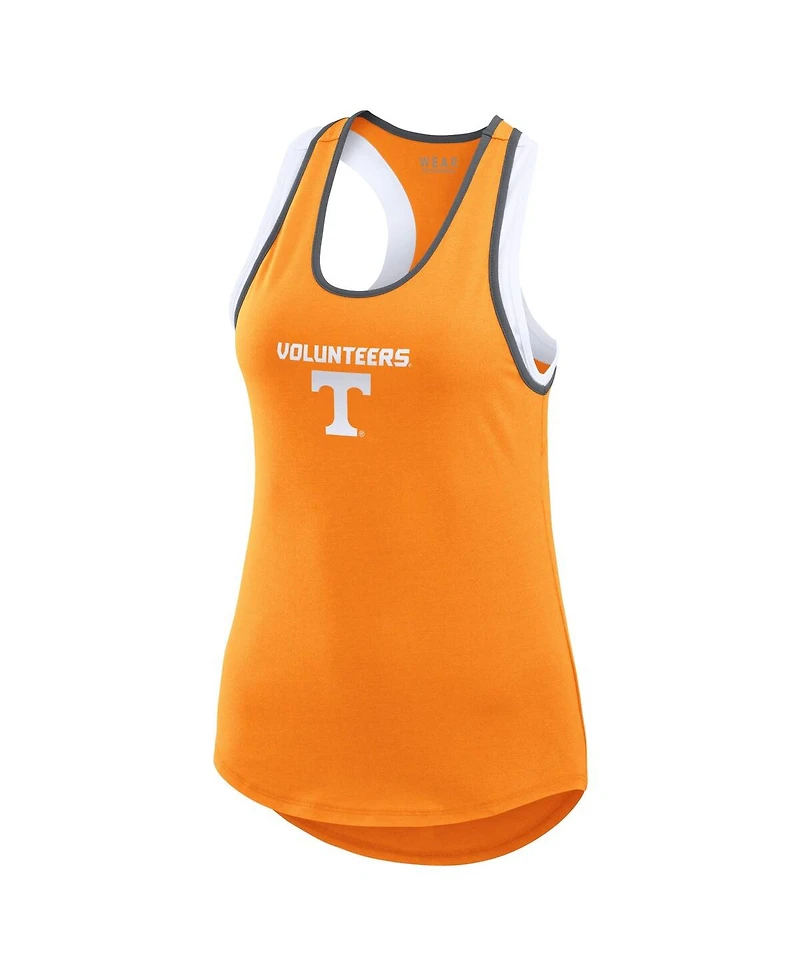 Wear by Erin Andrews Women's Tennessee Orange Tennessee Volunteers Open Hole Razorback Tank Top