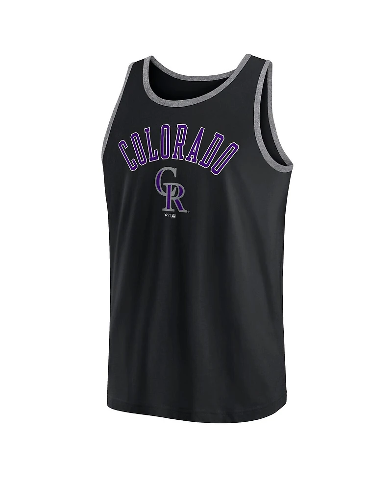 Fanatics Men's Black Colorado Rockies Bet Tank Top