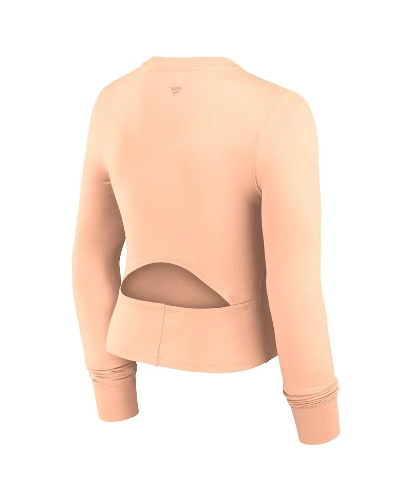 Fanatics Women's Pink San Francisco Giants Studio Fitted Long Sleeve Gym Top