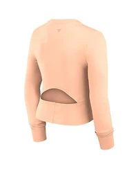 Fanatics Women's Pink San Francisco Giants Studio Fitted Long Sleeve Gym Top