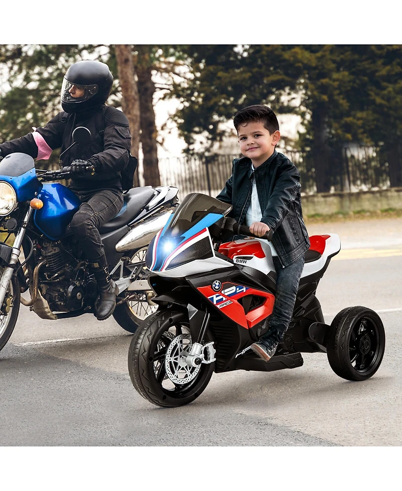 Gymax 12V Kids Ride on Motorcycle Licensed Bmw 3 Wheels Electric Toy w/ Light & Music Red