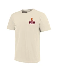 Image One Men's Cream Virginia Tech Hokies Comfort Colors Mascot Overlay T-Shirt