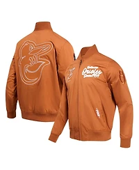 Pro Standard Men's Brown Baltimore Orioles Paint The City Twill Full-Zip Jacket