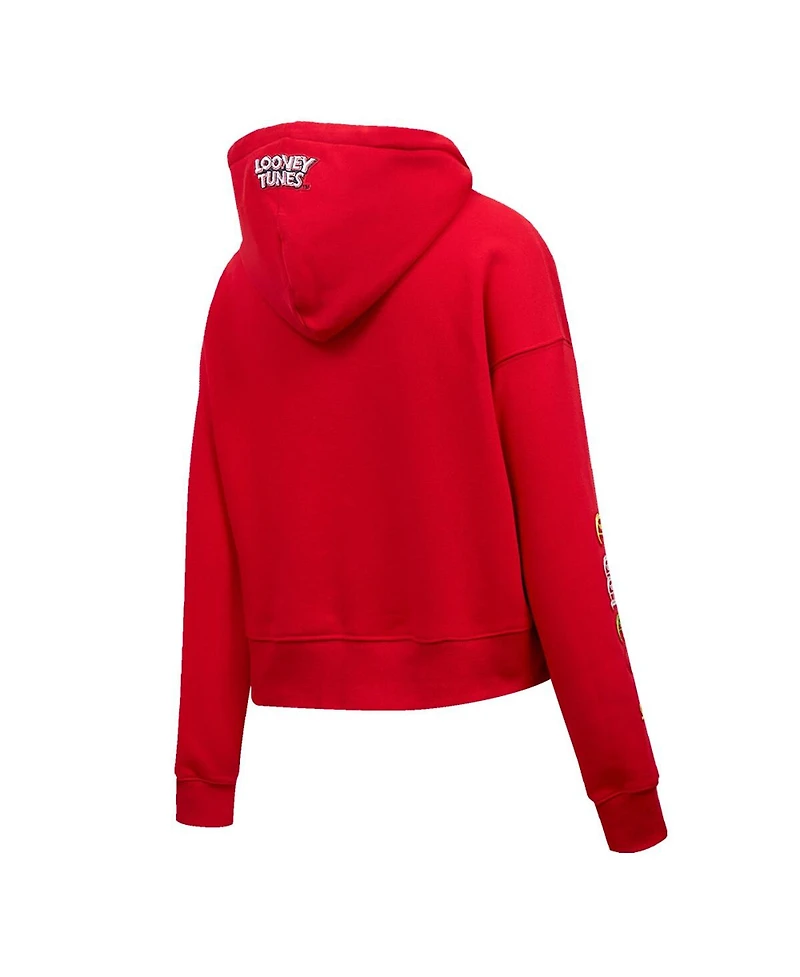 Freeze Max Women's Looney Tunes Tweety Bird Cropped Pullover Hoodie