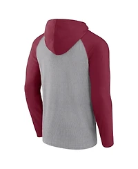 Fanatics Men's Gray/Burgundy Washington Commanders Under Center Long Sleeve Hoodie T-Shirt