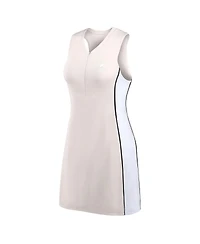 Fanatics Women's Cream Philadelphia Eagles Studio Boost Athletic Half-Zip Dress
