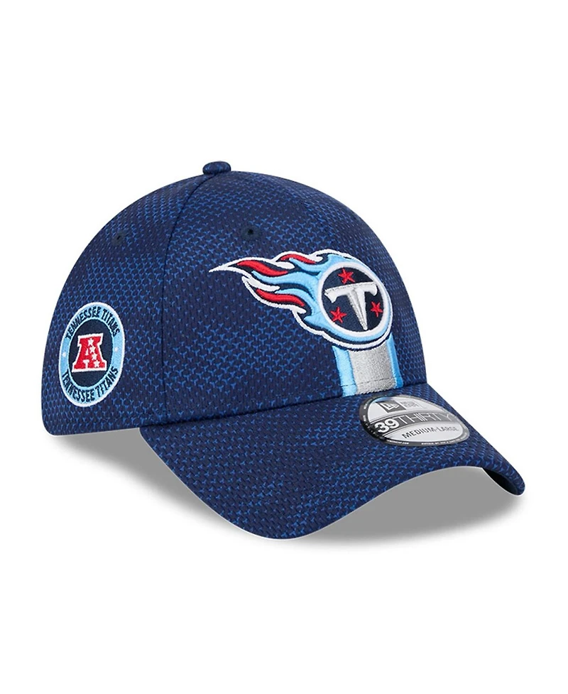 New Era Men's Navy Tennessee Titans 2024 Sideline 39THIRTY Flex Hat