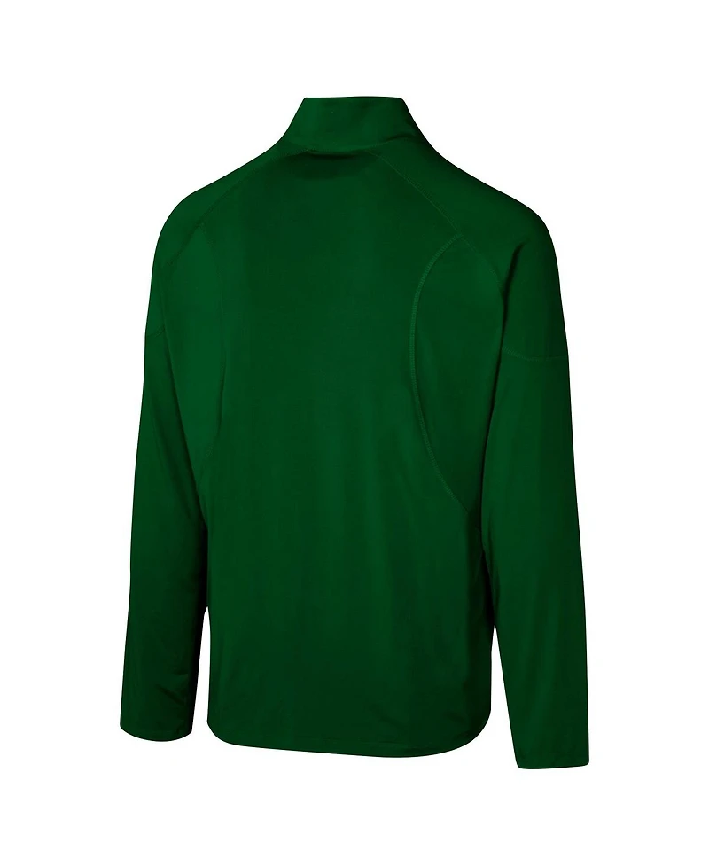 Outerstuff Men's Green New York Jets Grind Iron Quarter-Zip Top
