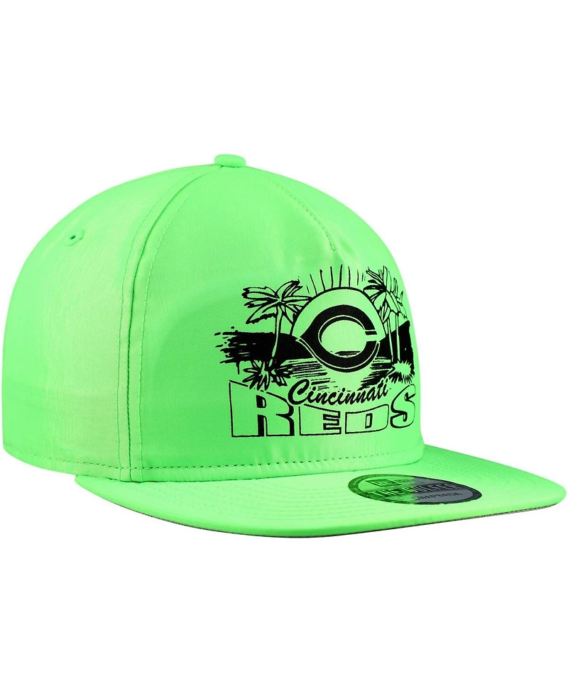 New Era Men's Green Cincinnati Reds Neon Golfer Snapback Hat