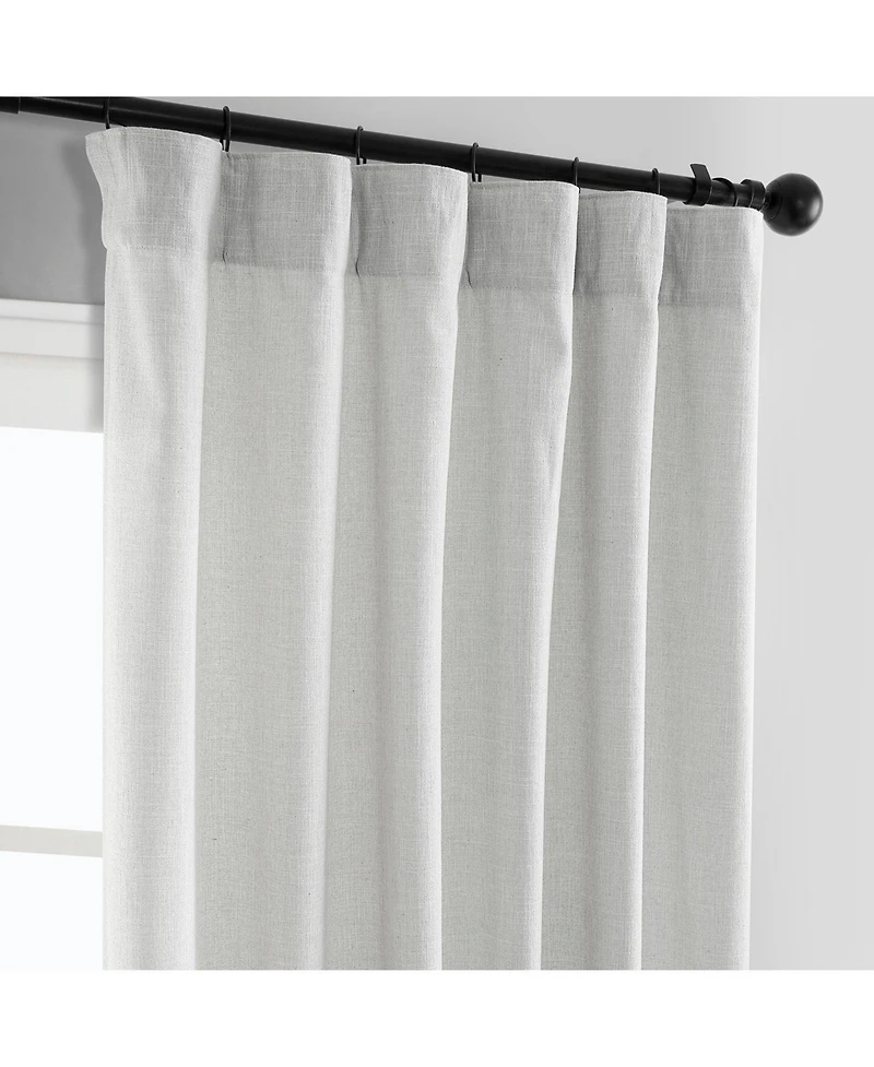Half Price Drapes Off White Simply Faux Linen Curtain Pair (2 Panels