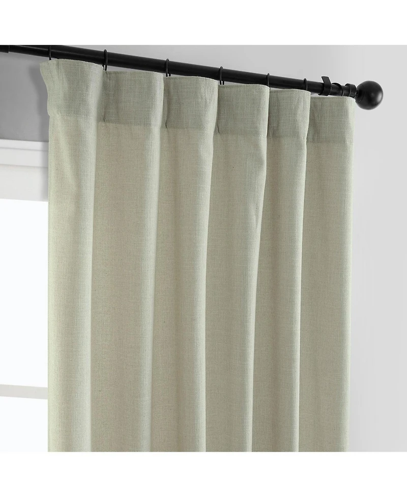 Half Price Drapes Greige Simply Faux Linen Curtain Pair (2 Panels