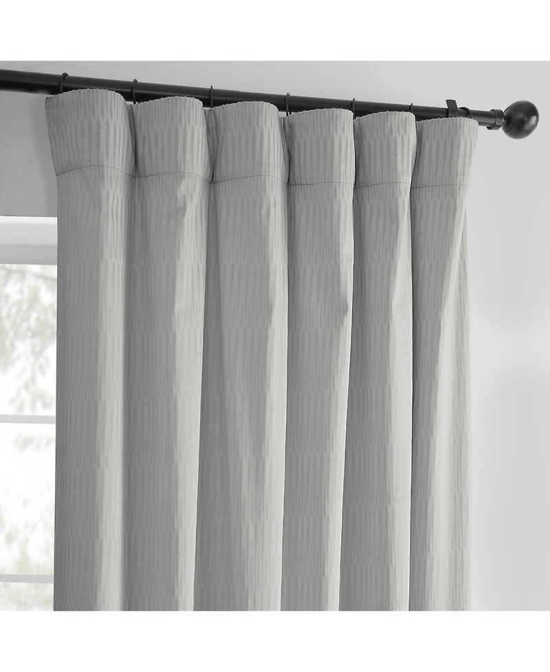 Half Price Drapes Silver Abstract Lounge Embossed Velvet Room Darkening Curtain
