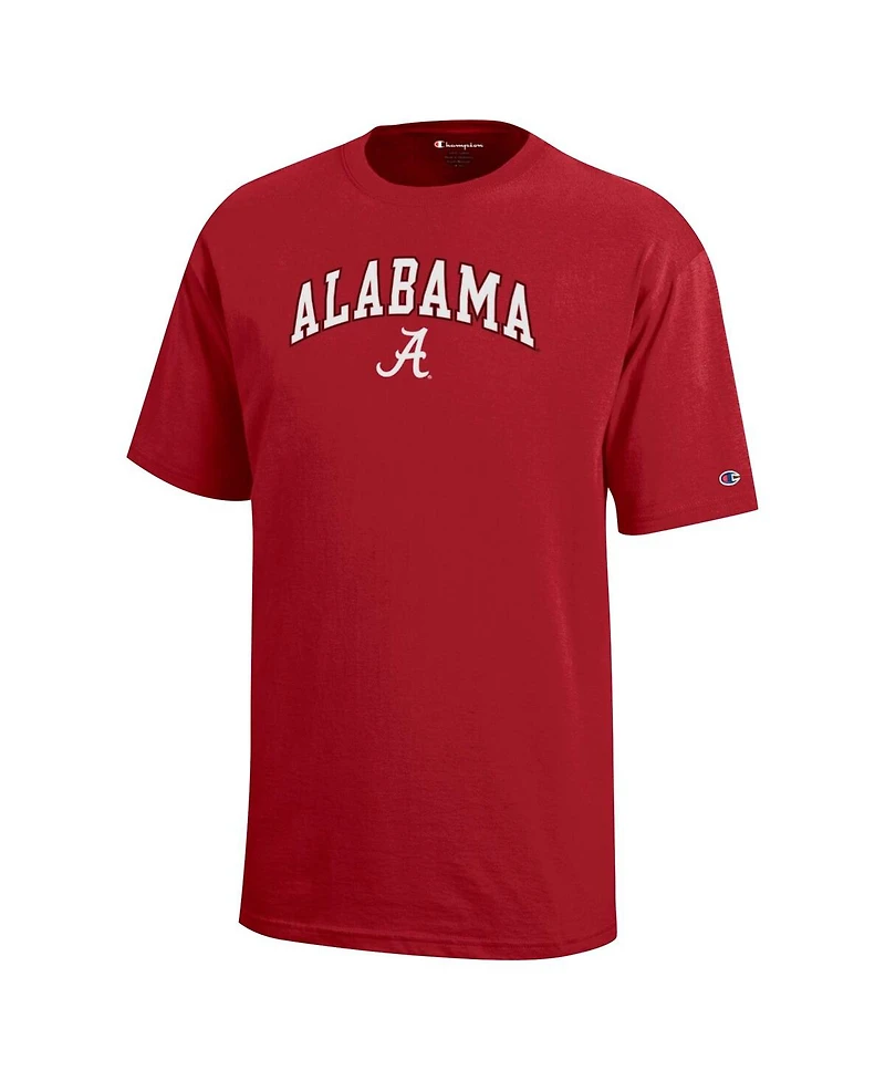 Champion Big Boys and Girls Crimson Alabama Tide Arch Over Logo T-Shirt