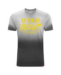 Sportiqe Men's and Women's Black Utah Jazz Bingham Sun-Fade T-Shirt