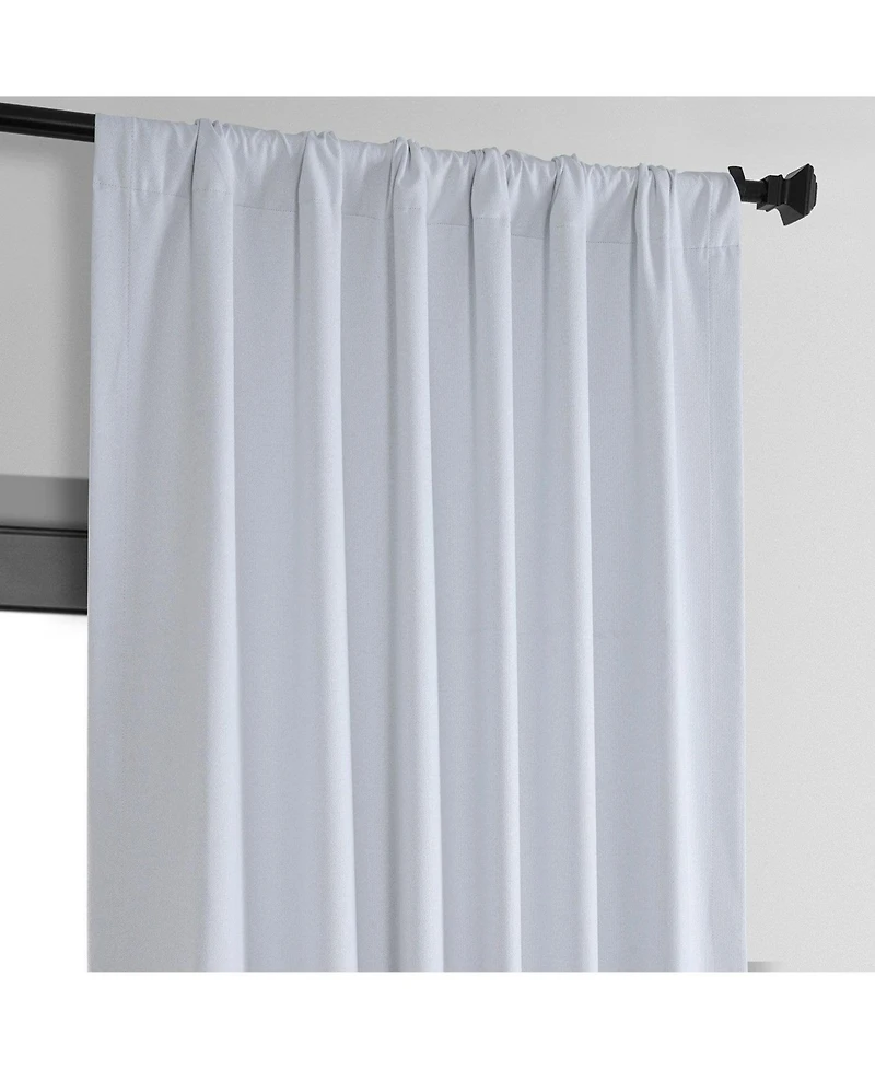 Half Price Drapes White Thermal Cross Linen Weave Blackout Curtain