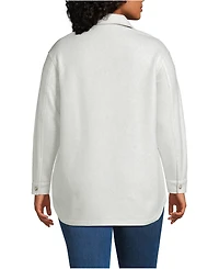 Lands' End Plus Luxe Fleece Shirt Jacket