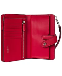 Lauren Ralph Lauren Crosshatch Leather Tech Wristlet