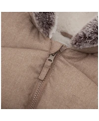 Rokka&Rolla Baby Boys Sherpa Lined Puffer Jacket Warm Winter Coat with Hood for Newborn