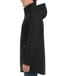 Vince Camuto Men's Hooded Zip and Snap-Front Coat