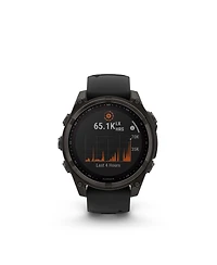 Garmin fenix 8 47mm, Saphire Solar, Outdoor & Fitness Gps Smartwatch, Carbon Gray Titanium Black, Black/Pebble Gray Band, Na